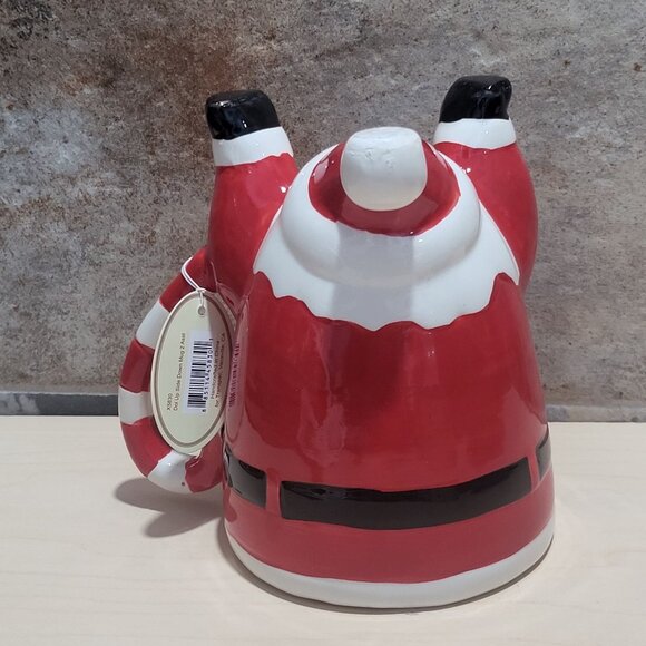 Tii Collections Upside Down Santa Claus Ceramic Mug Hand Stand Christmas Coffee - Picture 7 of 16
